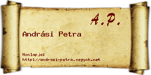 Andrási Petra névjegykártya