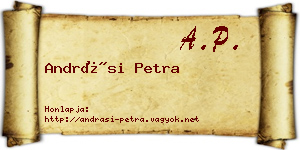 Andrási Petra névjegykártya